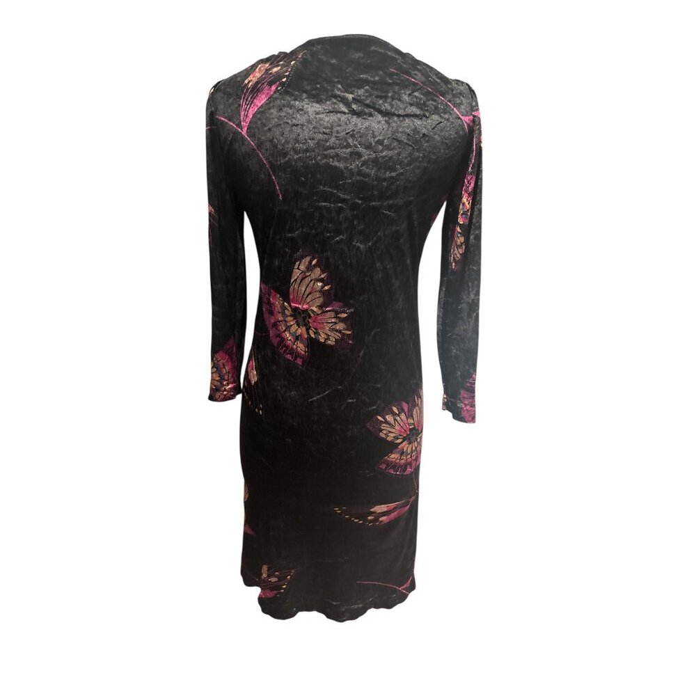 Diana Bentalls Vintage Velvet Butterfly Dress — Size 12 / M | Whimsy Goth, Y2K B - Picture 4 of 13